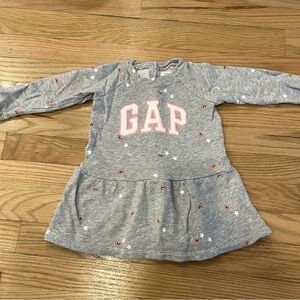 Gap Peplum Rainbow Sweatshirt Dress